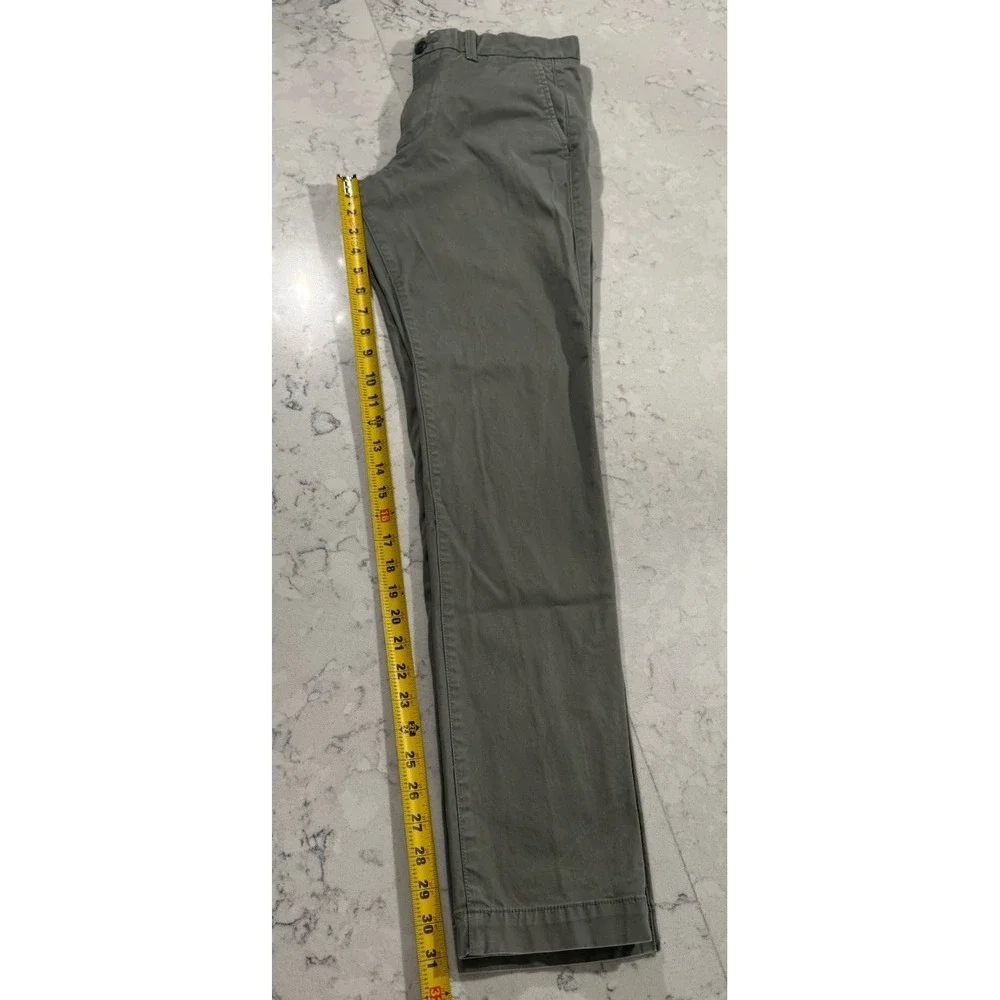 GAP Chino Pants Mens 30x32 Green Slim Cotton Stretch Flat Front Preppy Casual